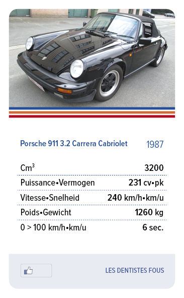 Porsche 911 3.2 Carrera Cabriolet 1987 - LES DENTISTES FOUS