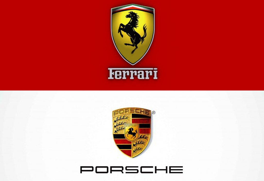 Het Steigerende Paard van Ferrari is ook dat van Porsche