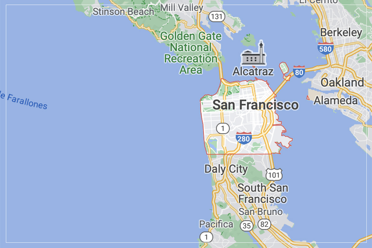 San Francisco, Google Maps