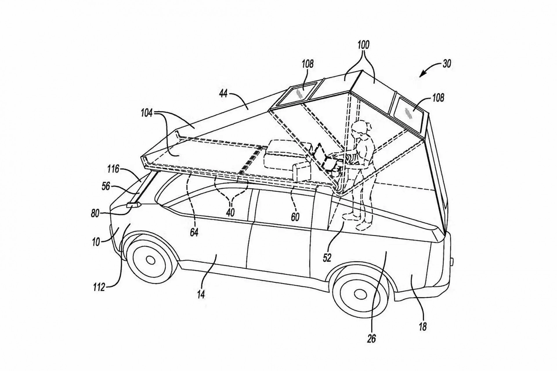 Ford patenteert innovatieve daktent voor kampeerliefhebbers
