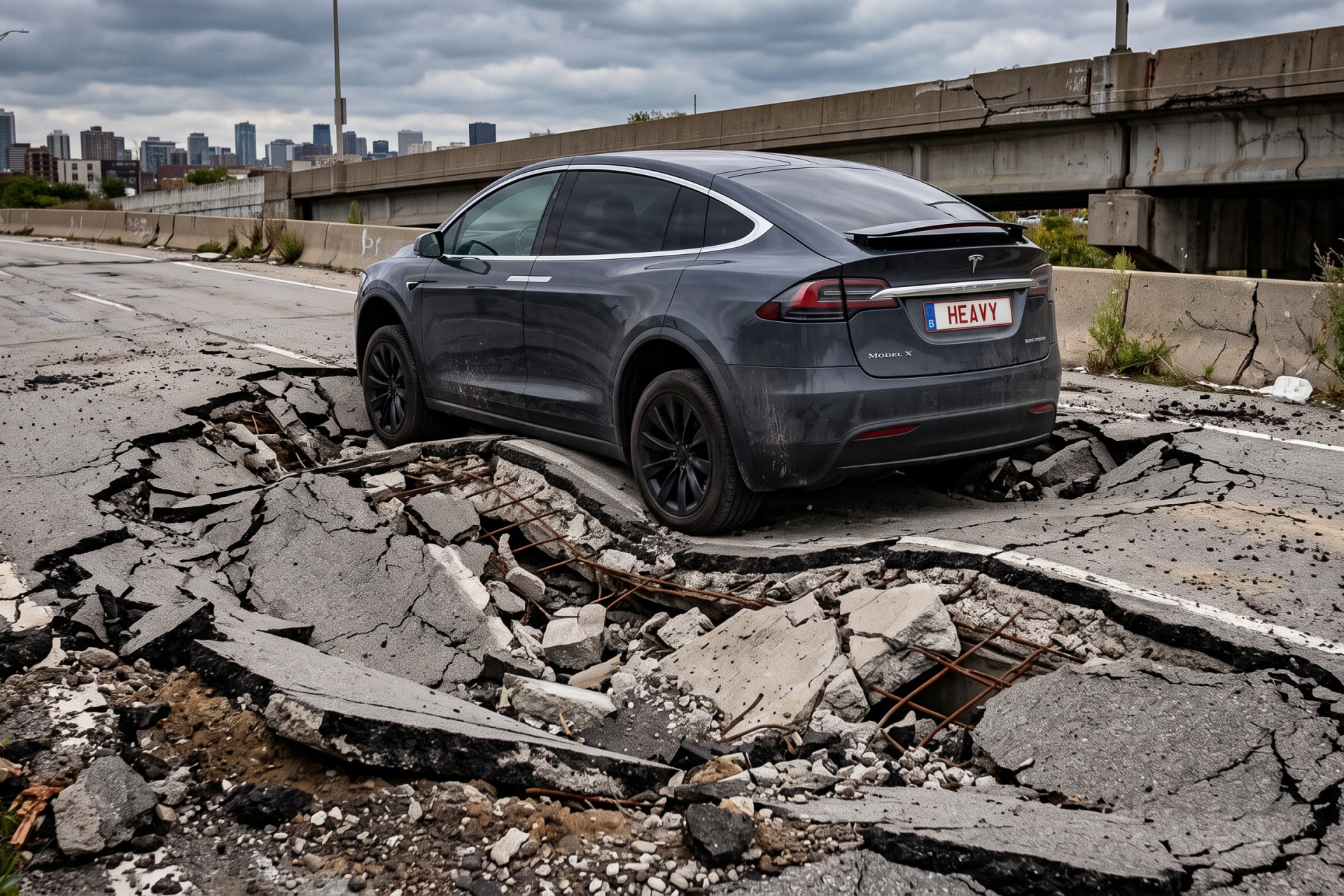 Maken zware elektrische auto’s onze wegen kapot?