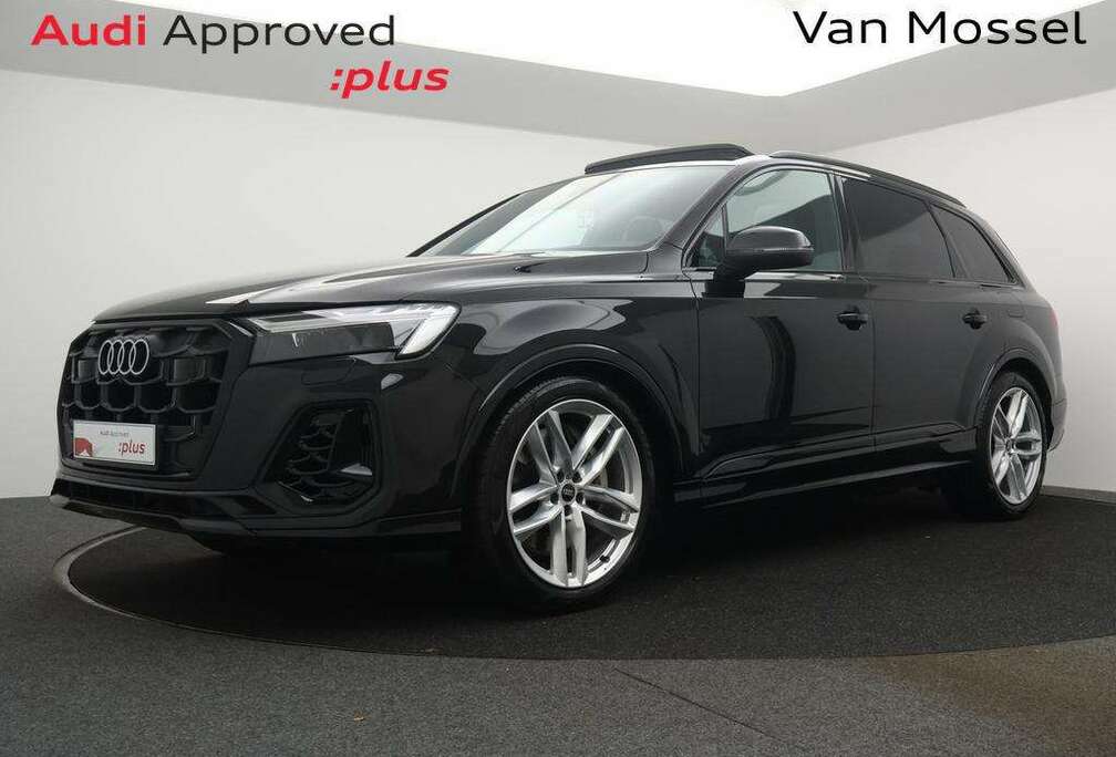 Audi Audi Q7 PHEV S-line 55TFSIe QUATTRO 394PK *AUTOMAAT*2X S-LINE* TREKHAAK PANODAK*SHADOWLOOK*LEDER*NAVI*CAMERA*ACC*...*