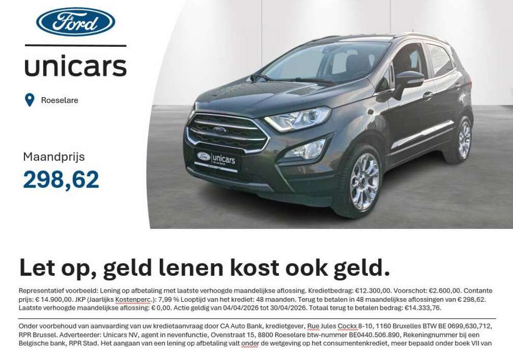 Ford 1.0i EcoBoost 92kW Titanium