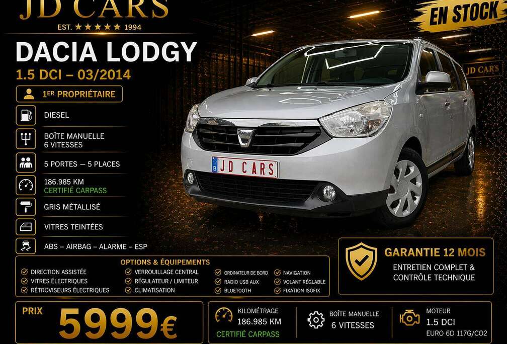 Dacia Lodgy 1.5 DCI 5 PL ‼️GARANTIE 1AN CTOK‼️
