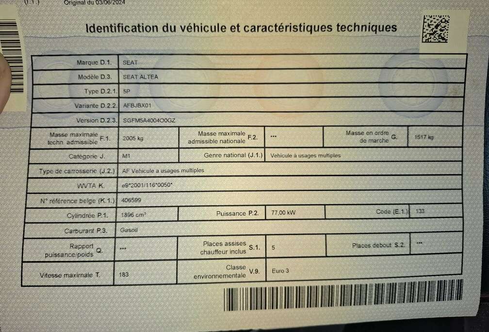 SEAT Altea 1.9 TDi Reference