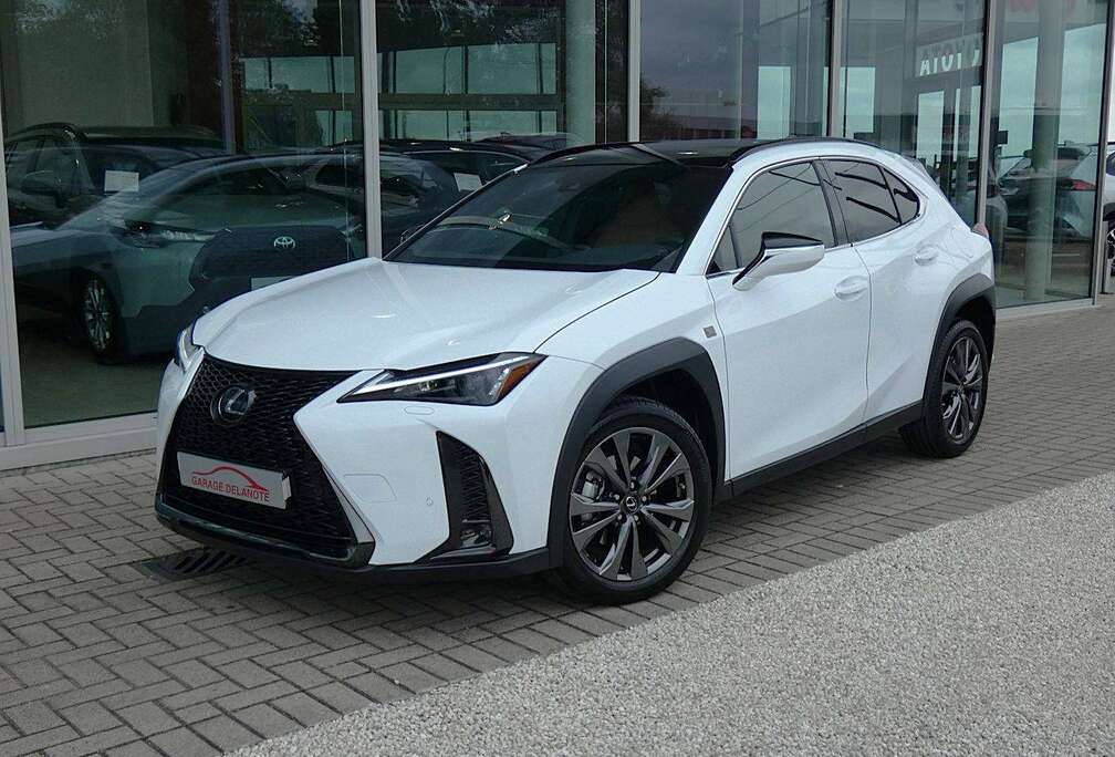 Lexus HYBRID F-Sport Design +COGNAC LEDER +Dodehoek +Zetelverwarming +GPS +Carplay +Parkeersensoren