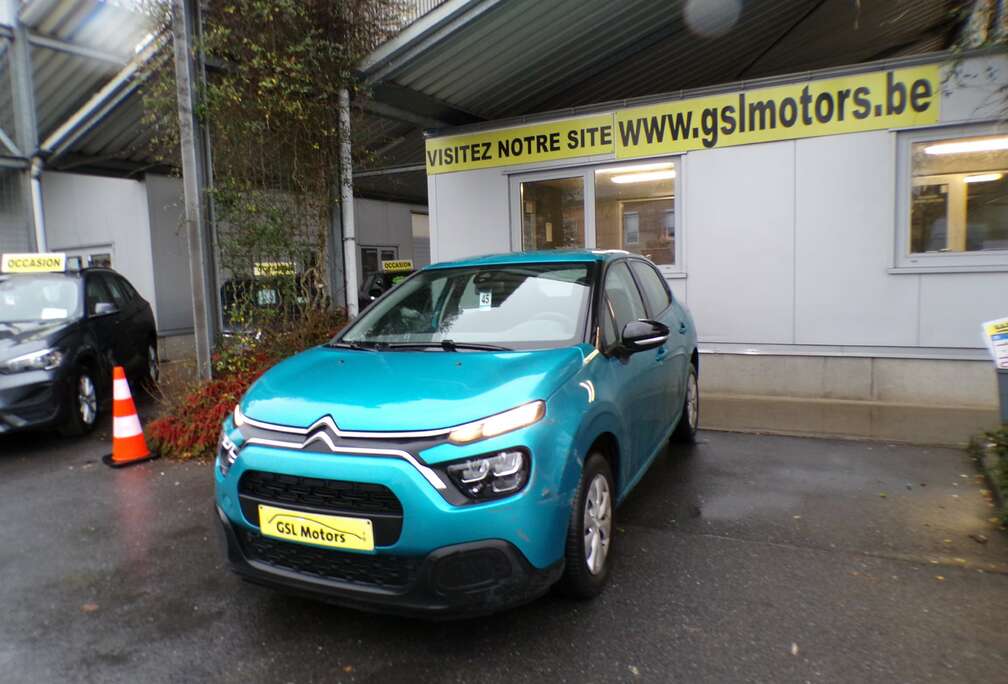 Citroen 1.2i 83cv bleue 06/22 38.620km Radio Bluetooth USB