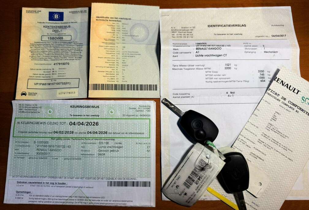 Renault MAXi 5pl. Lichte Vracht BTW Wagen A/C 2017 Euro 6b