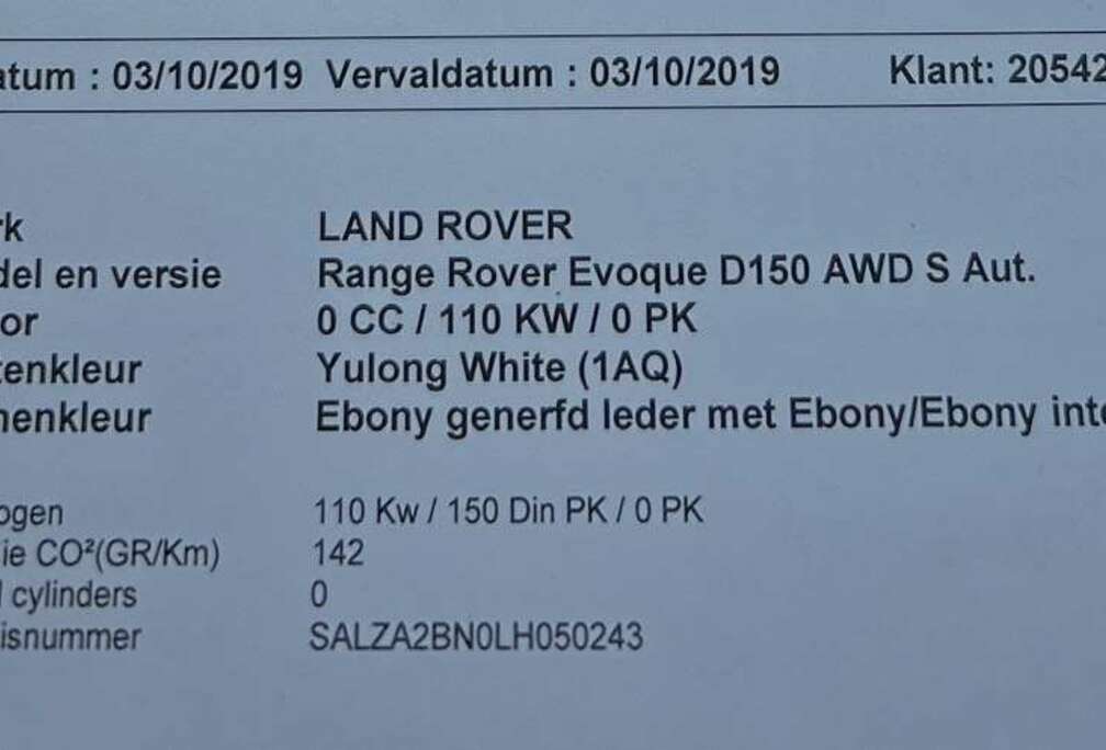 Land Rover 2.0 TD4 4WD HSE Dynamic (EU6d-TEMP)