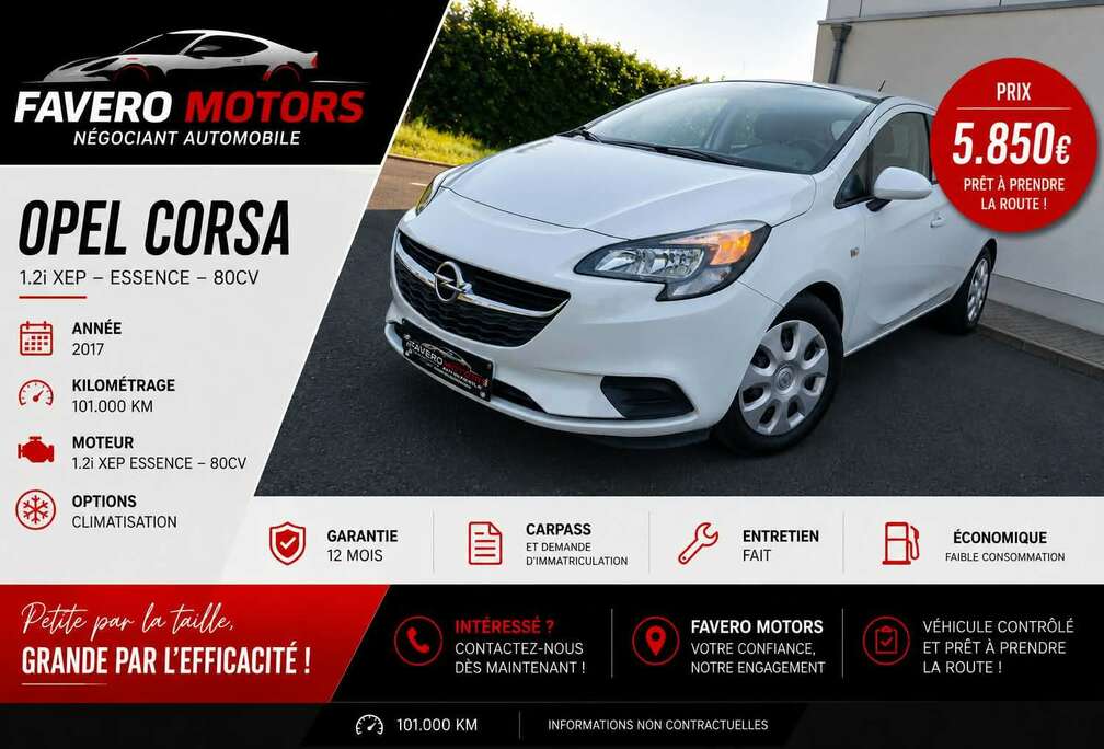 Opel Corsa 1.2i Enjoy / GARANTIE 12 MOIS / CLIM / 1ere main / LEZ 2035