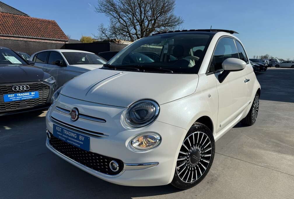 Fiat 0.9 T TWINAIR OPENDAK ZWART LEDER NAVIGATIE PDC