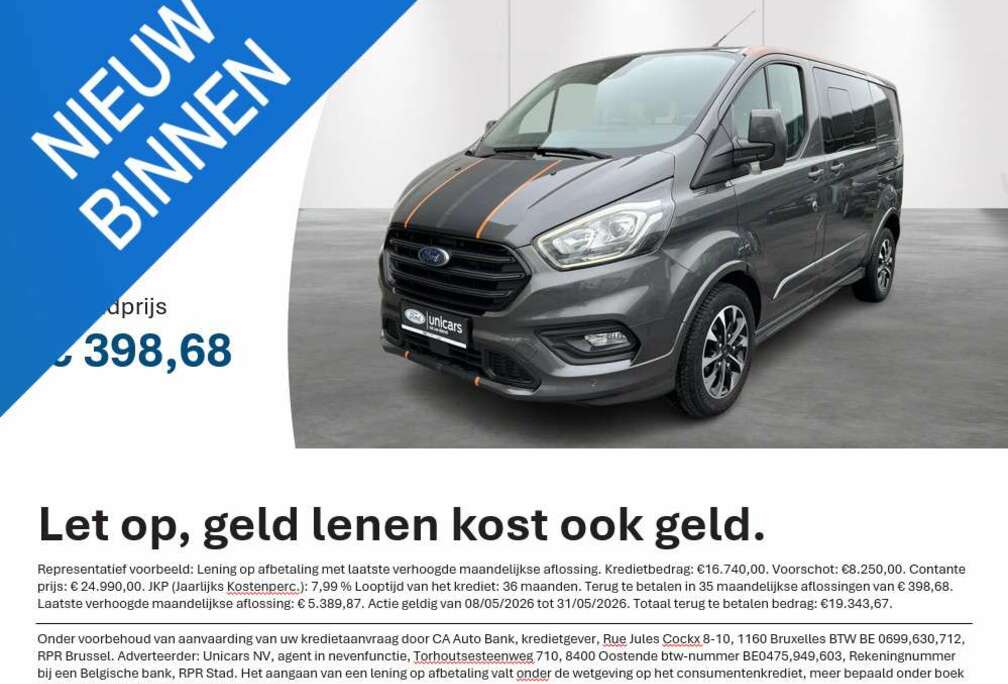 Ford 320S 2.0TD185Pk/136Kw A6 FWD Sport DC Dubbele cabi