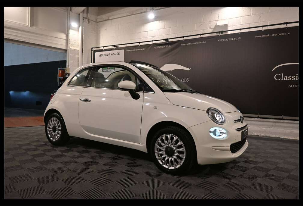 Fiat 500C CABRIOLET 1.2i EURO 6d / CARPLAY / CRUISE CONTROL / CUIR / A VOIR