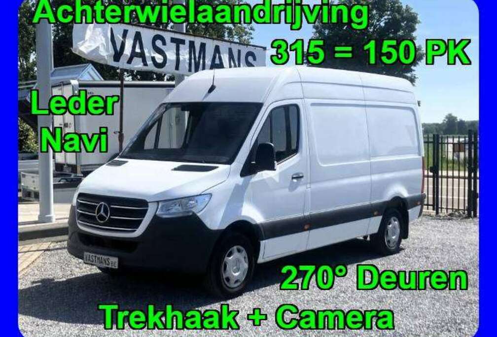 Mercedes-Benz 315 23.500€ + BTW / Leder / Camera / L2H2 / L2 H2 / RWD / 270 Deuren / Trekhaak / Achterwielaandrijving