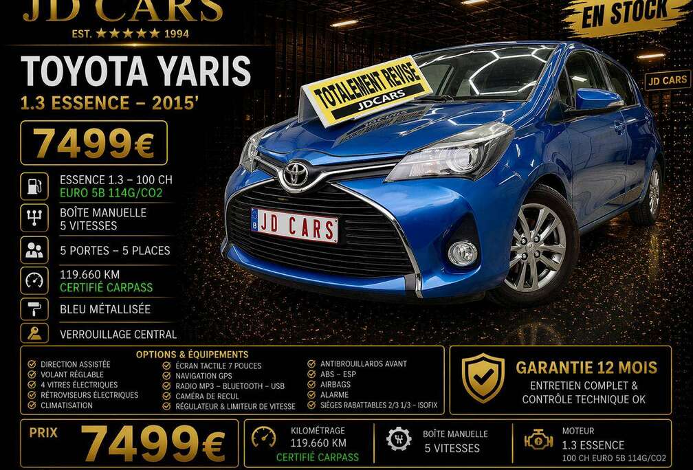 Toyota Yaris 1.3 ESSENCE GARANTIE 1 AN CTOK