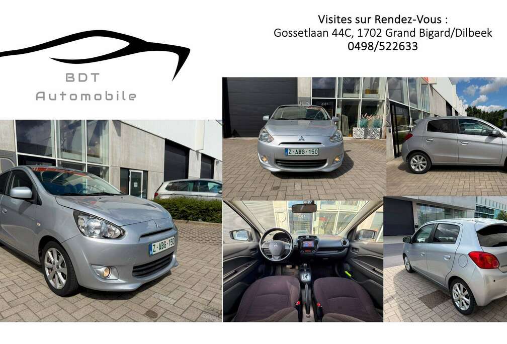 Mitsubishi 1.2i ClearTec Intense CVT 1er Prop Airco Bluethoot GPS Capteurs de recul *Garantie 12 Mois*