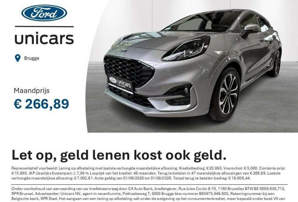 Ford 1.0i Ecoboost mHEV 114kW Aut. ST-Line AUTOMAAT