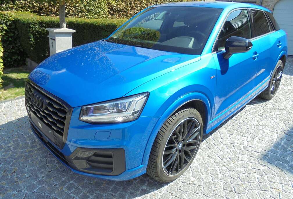 Audi Q2 1.5 TFSI 150pk S-LINE S tronic /NAVI/ PDC A/ SPORTZETELS/ 19 ALU S-VELGEN/ RS BLAUW/ 59600KM