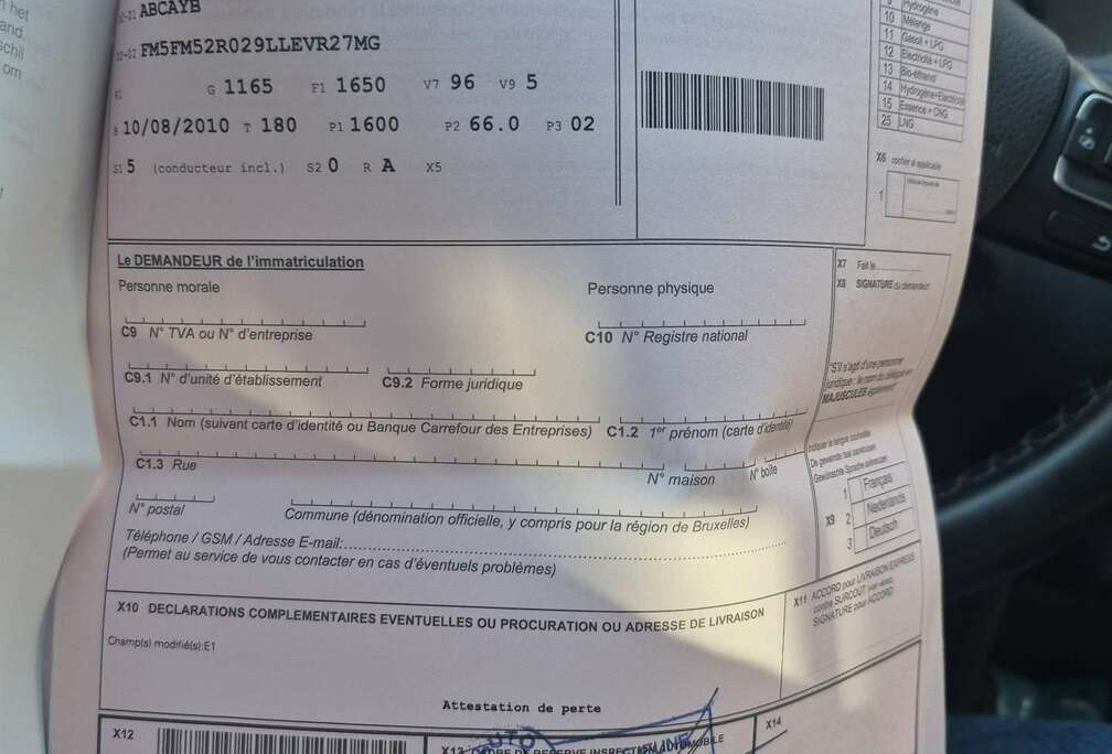 Volkswagen 1.6 tdi prete immatriculer tel 0465859270 2011