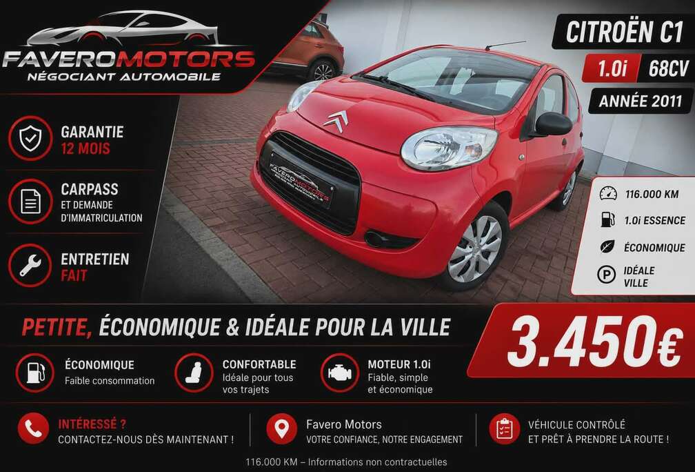 Citroen C1 1.0i Tentation / GARANTIE 12 MOIS