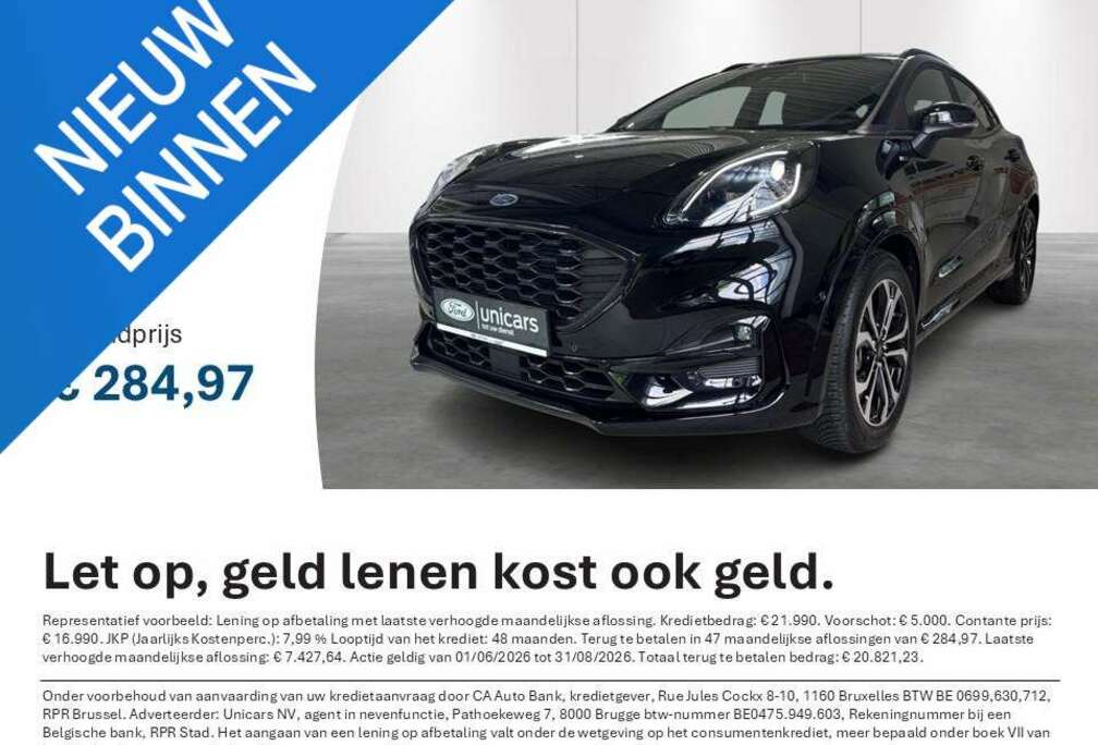 Ford 1.0i Ecoboost mHEV 114kW Aut. ST-Line X AUTOMAAT