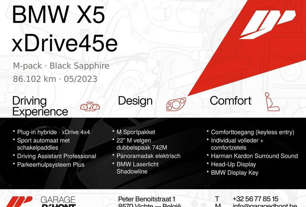 BMW xdrive45e, M pack, Pano, Laserlicht, Head-up