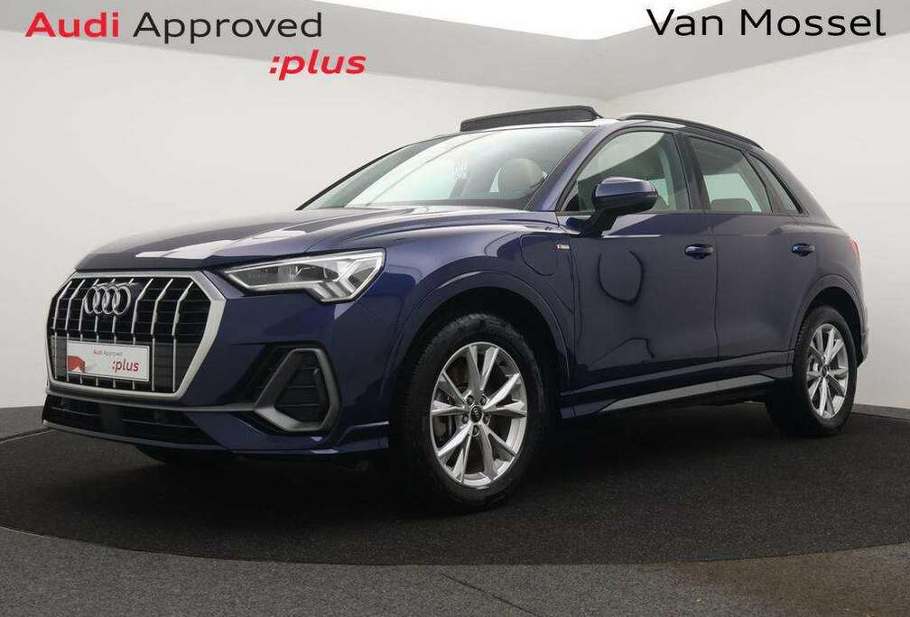 Audi PHEV Audi Q3 S-LINE PHEV 45TFSIe 245PK *AUTOMAAT*TREKHAAK*BEIGE LEDER*NAVI*BLTH*CRUISE*PDC*ZETELVERWARMING*DIGITAL DASHBO