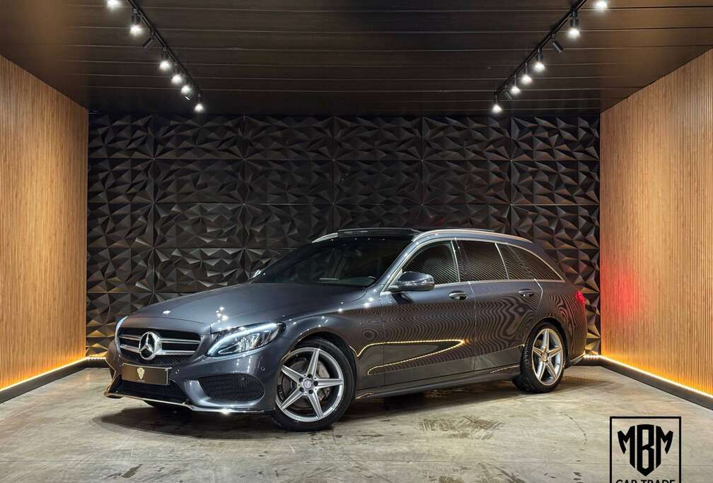 Mercedes-Benz d AMG Line 12 Maanden GARANTIE Pano 7G-Tronic Automaat Leder Navi Trekhaak Parkeersensoren V+A 1.Eigenaar
