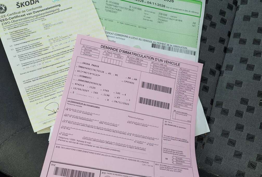 Skoda Skoda1.2i prettè a immatriculation