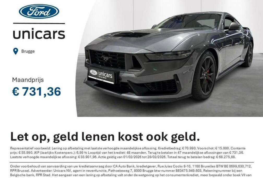 Ford 5.0i V8 Aut. Dark Horse NIEUW