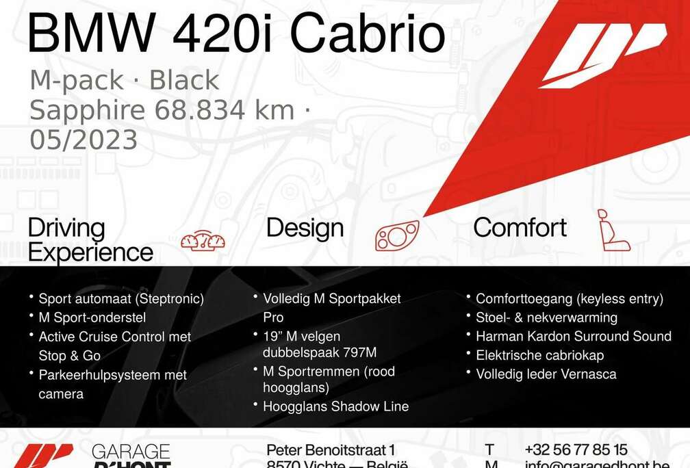 BMW i cabrio,M pack pro, Stuurwielverwarming