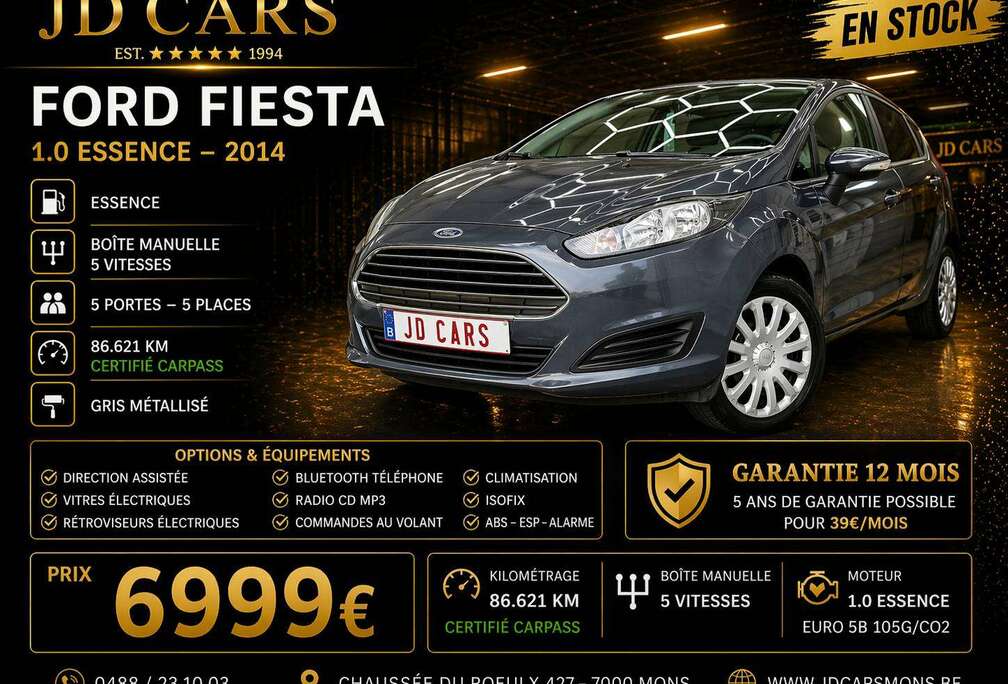 Ford Fiesta 1.0 ESSENCE GARANTIE 1AN CTOK