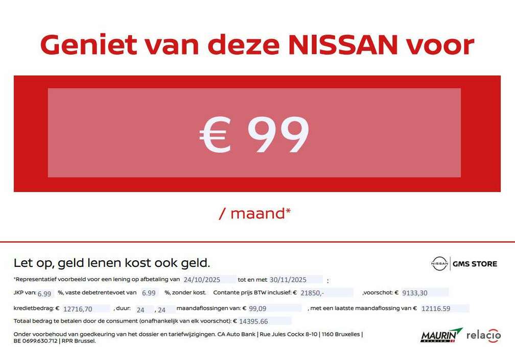 Nissan HYBRIDE AUTOMAAT - GPS - AIRCO - CAMERA