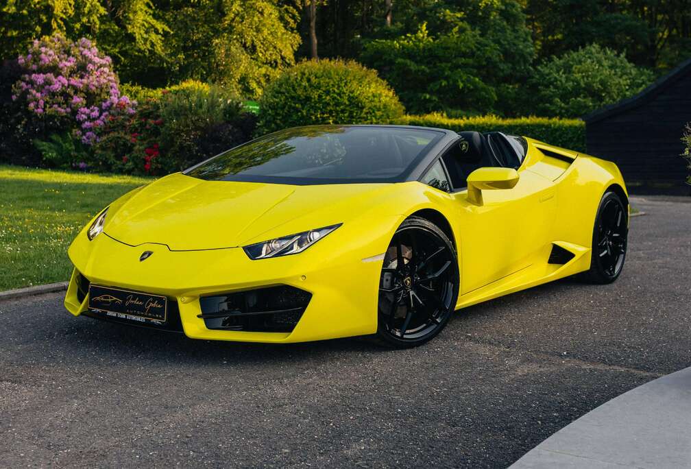 Lamborghini Huracan Spyder couleur AD PERSONAM PPF bloc avant LIFT 4 nouveux pneus Michelin pilote 4S