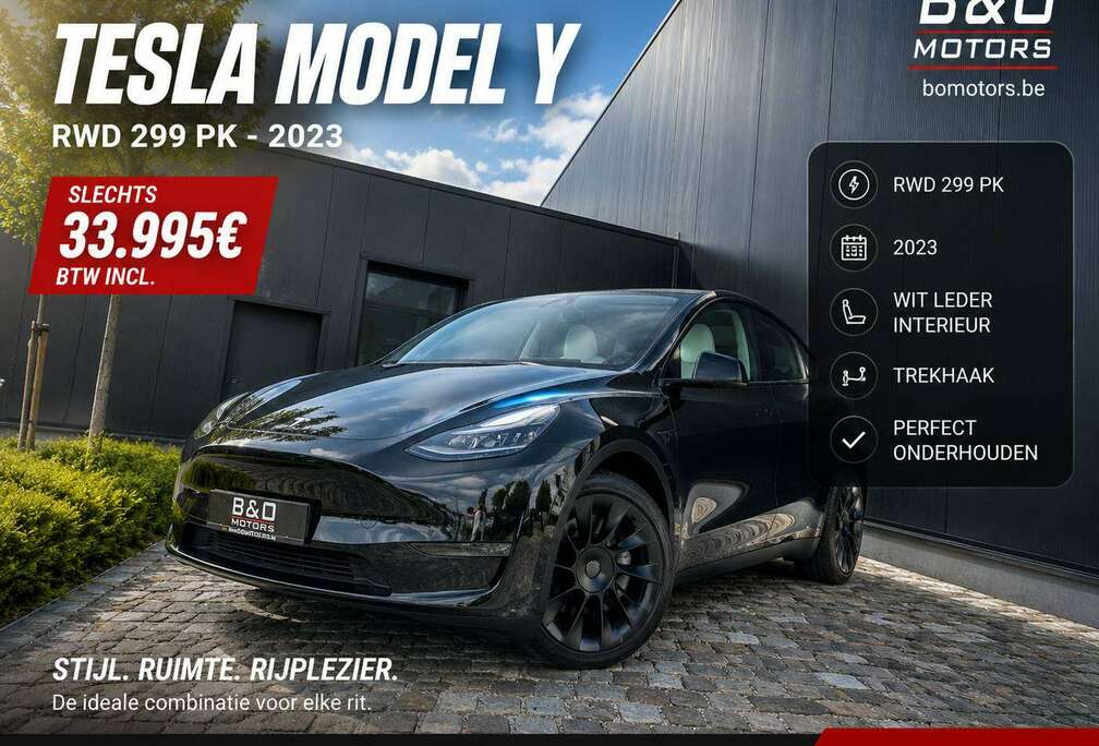Tesla Model Y /WIT LEDER/TREKHAAK/20\