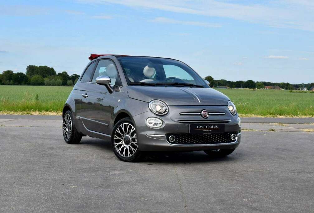 Fiat 1.0 Hybrid Dolcevita Cabriolet, Rood dak/CarPlay/PDC/Cruise/Airco/Navi