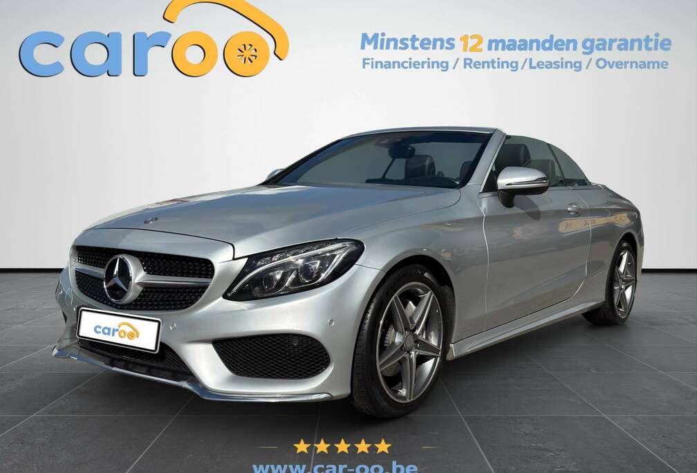 Mercedes-Benz Cabriolet C 220 d AMG-Line * ZETELVERWARMING - HOOFDSTEUN VENTILATIE - SCHAKELPADDLES - LED*