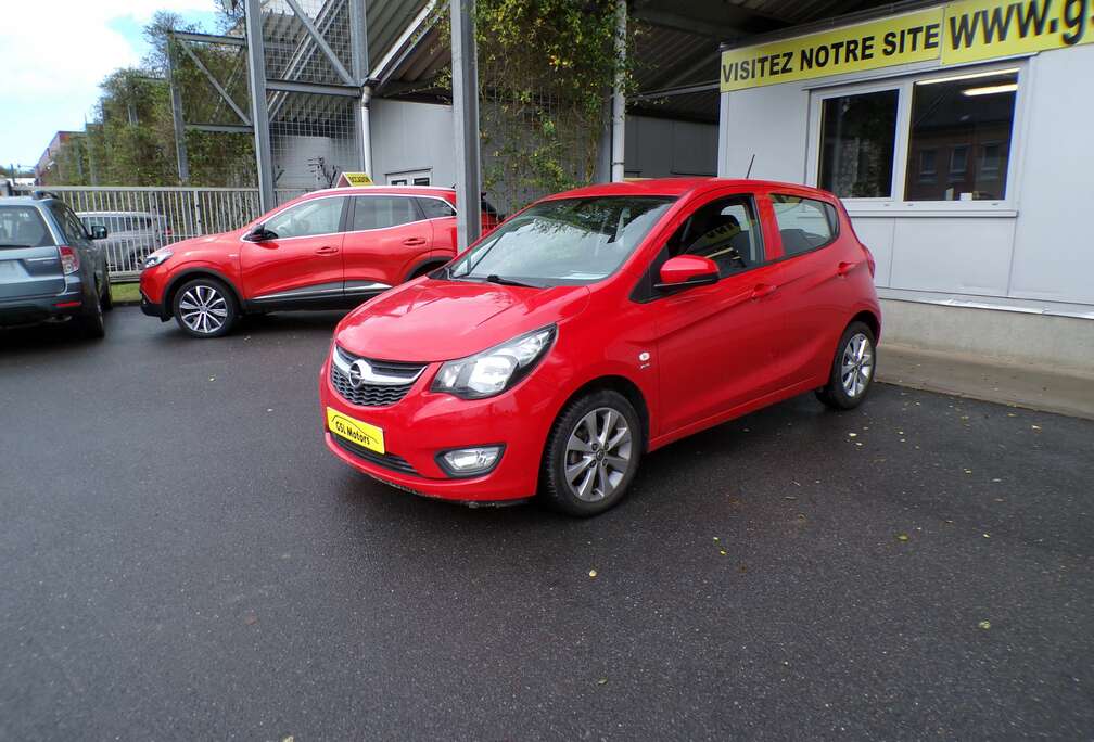 Opel 1.0i 75cv rouge 06/17 58247km Airco Cruise Capteur