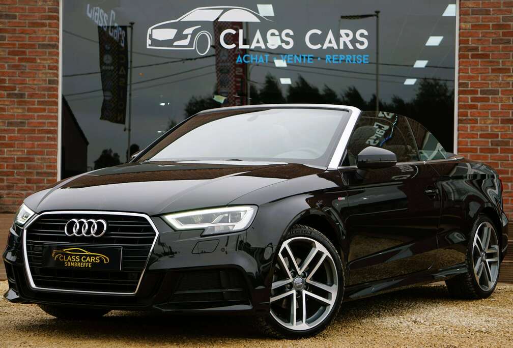 Audi Cabriolet 35 TFSI ACT S-line Sport / S-tronic / CarPlay / LED / Cuir-Alcantara / Chauffants / PDC / CARNET COMPLET