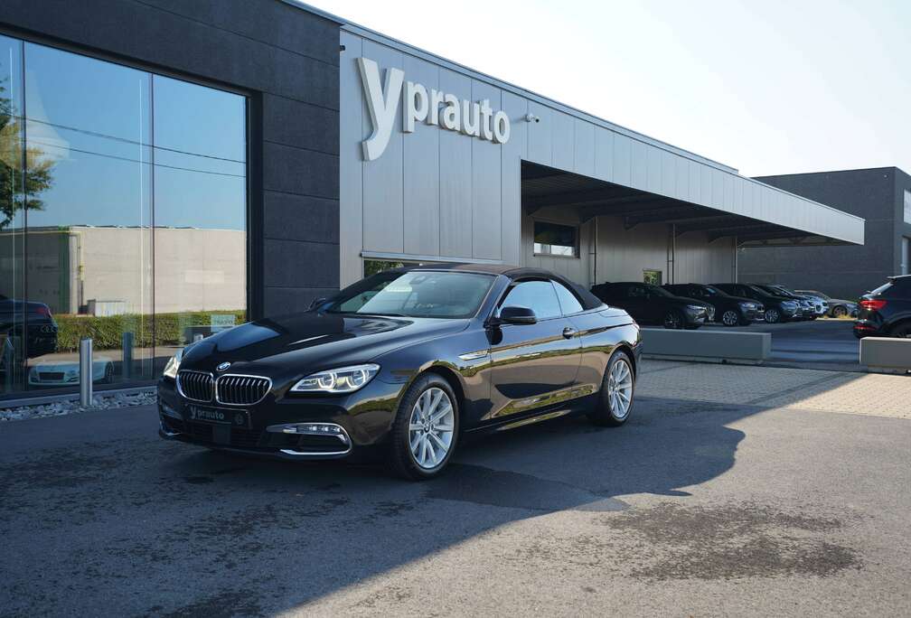 BMW Cabriolet 640i xDrive Aut Head-Up Memory Camera 360° Leder LED/Xenon Keyless PDC Navi Cruise LaneA Windschut Sportzetels