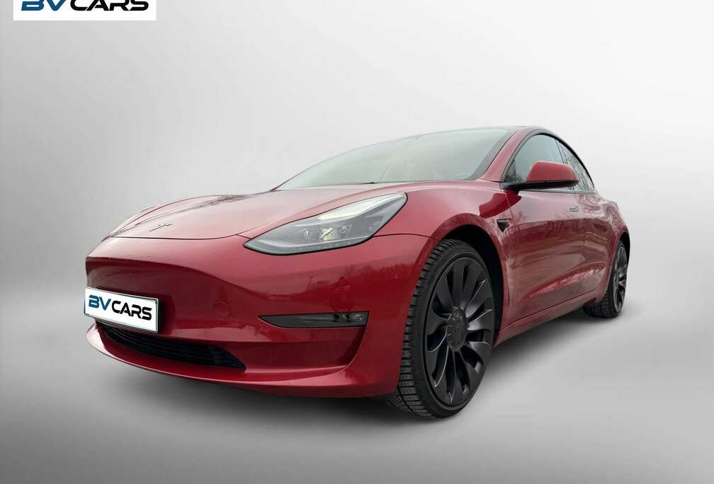 Tesla Dual Motor Performance Red Tricoat Metallic/21\