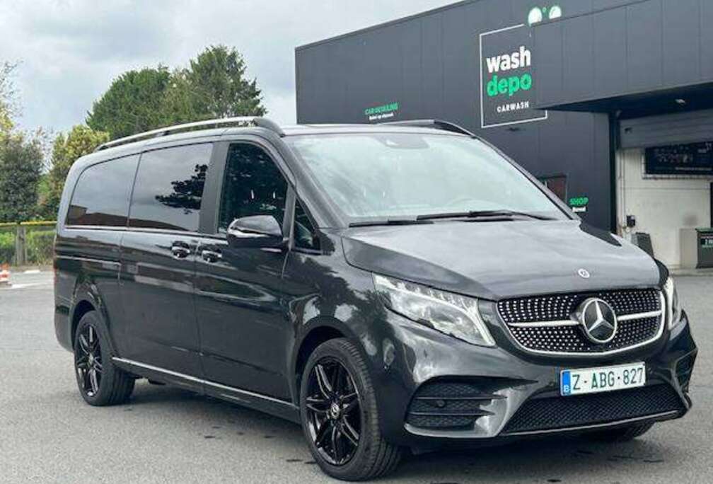 Mercedes-Benz V 250 d LWB L3 Avantgarde AMG NIGHT LED FULL BLACK SFEER LEDER  CAMERA LICHTE VRACHT, ALS NIEUW