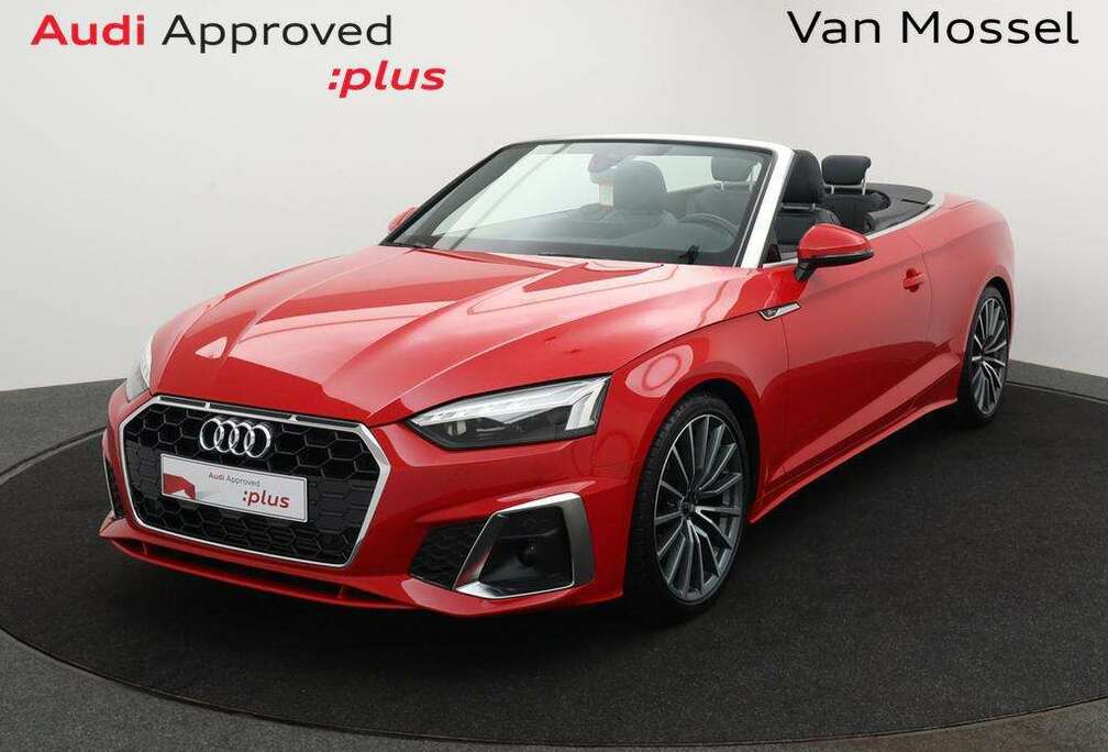Audi Cabriolet Audi A5 Cabriolet S-LINE 35TFSI 150PK *AUTOMAAT*NEKVERWARMING*LEDER*NAVI*APP CONNECT*BLTH*CRUISE*DIGITAL DASHBO