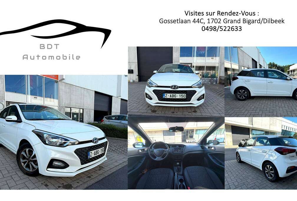 Hyundai 1.2i 1er Prop Carnet Airco AppleCarPlay Bluethoot Jantes Alu Caméra TVA Déductible Prix HTVA: 9.835€ * Garantie 12 Mois*