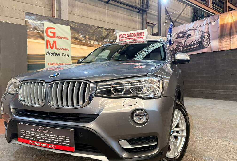 BMW X3 2.0 dA xDrive20 Pack Sport Cuir GPS Xénon Att remorque LED J.A