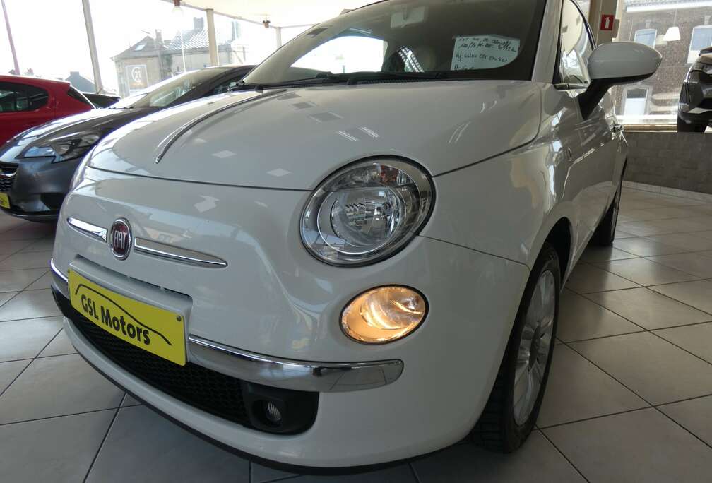 Fiat 1.2i 69cv blanc cabriolet 01/15 90.999km Airco USB