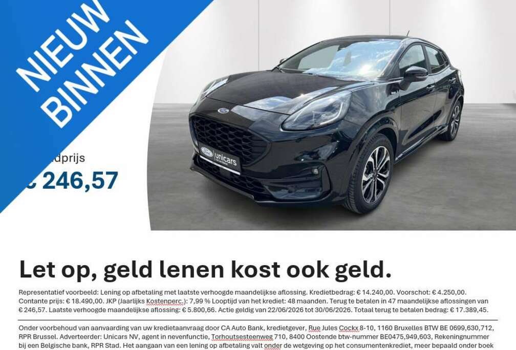 Ford 1.0i Ecoboost MHEV 92kW Aut. ST-Line