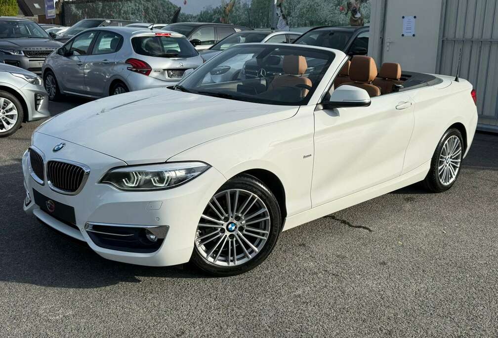 BMW Cabrio 218iA OPF / LUXURY LINE / HARMAN KARDON / AUTO / CUIR / PDC