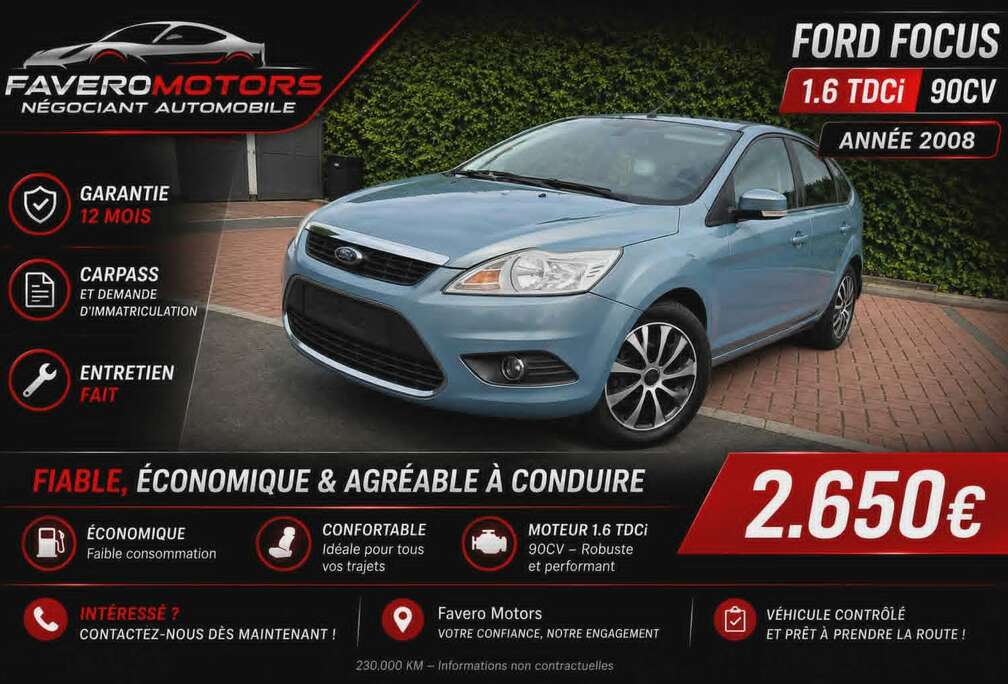 Ford Focus 1.6 TDCi Ghia ** GARANTIE 12 MOIS **