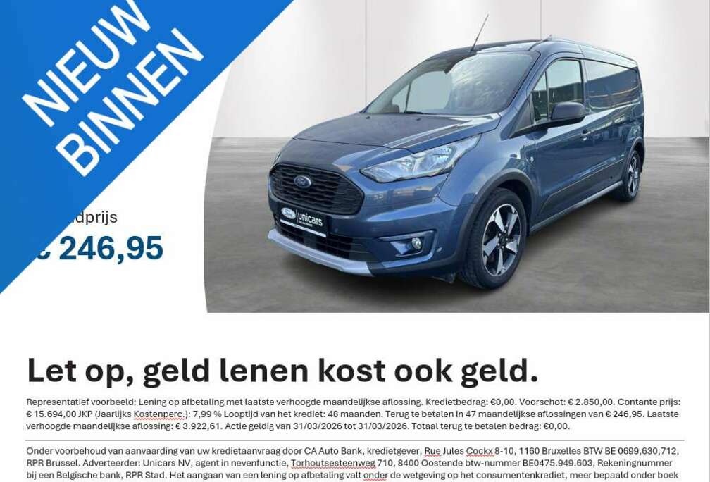 Ford 1.5 TDCi 74kW L2 HD Active BTW-WAGEN